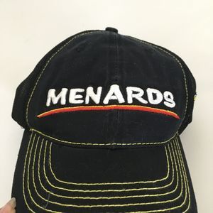 Menards 27 Baseball Hat Mens Adjustable Black Strapback Cap